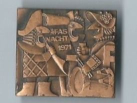 Basler Plaketten & Abzeichen: Fasnachtsplakette Basel, "Blaggedde" 1971 (Bronce) – Gebraucht aus Zürich von t24_de
