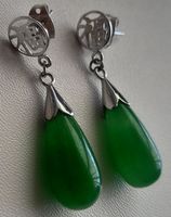 Boucles d'oreilles en argent 925,et Jade 