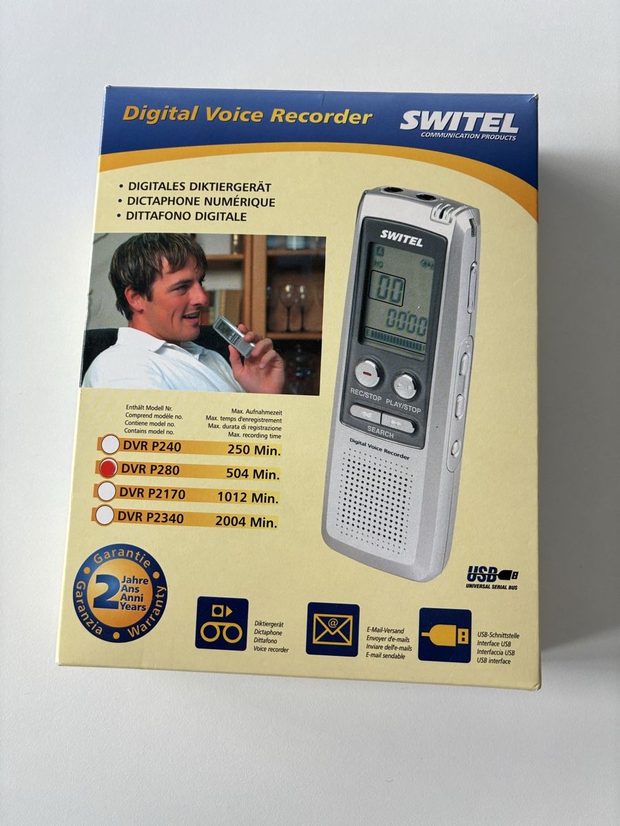 Registratori: Switel Digital Voice Recorder, Diktiergerät  – Usato da Chur venduto da Knokno199