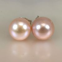 Perles eau douce BT 10,5x11MM - boucles d'oreilles Ag925