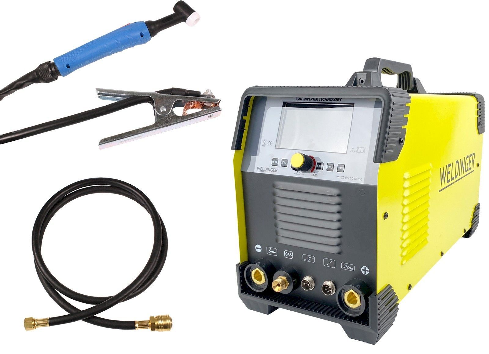 Saldatori: WELDINGER WE 204P AC/DC LCD WIG-Inverter – Nuovo e nell'imballaggio originale da Bottighofen venduto da zaap