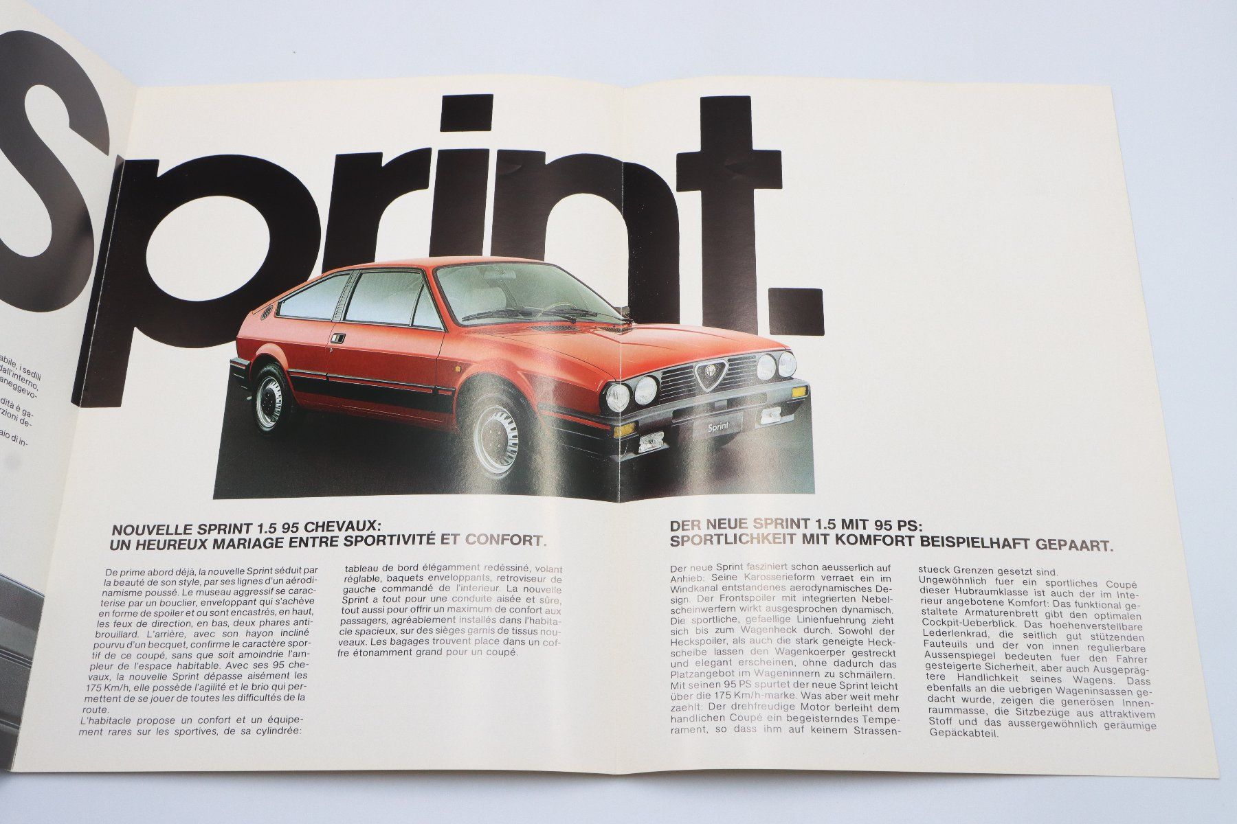 Alfa Romeo Documenti: Alfa Romeo Sprint 1.5 1983 Prospekt – Usato da Bühl b.Aarberg venduto da Collectorpassions 3