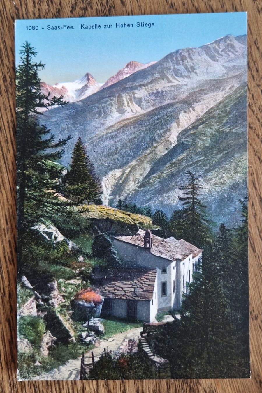Cartoline postali: Saas Fee, Kapelle hohe Stiege – Usato da Ebikon venduto da Donar50