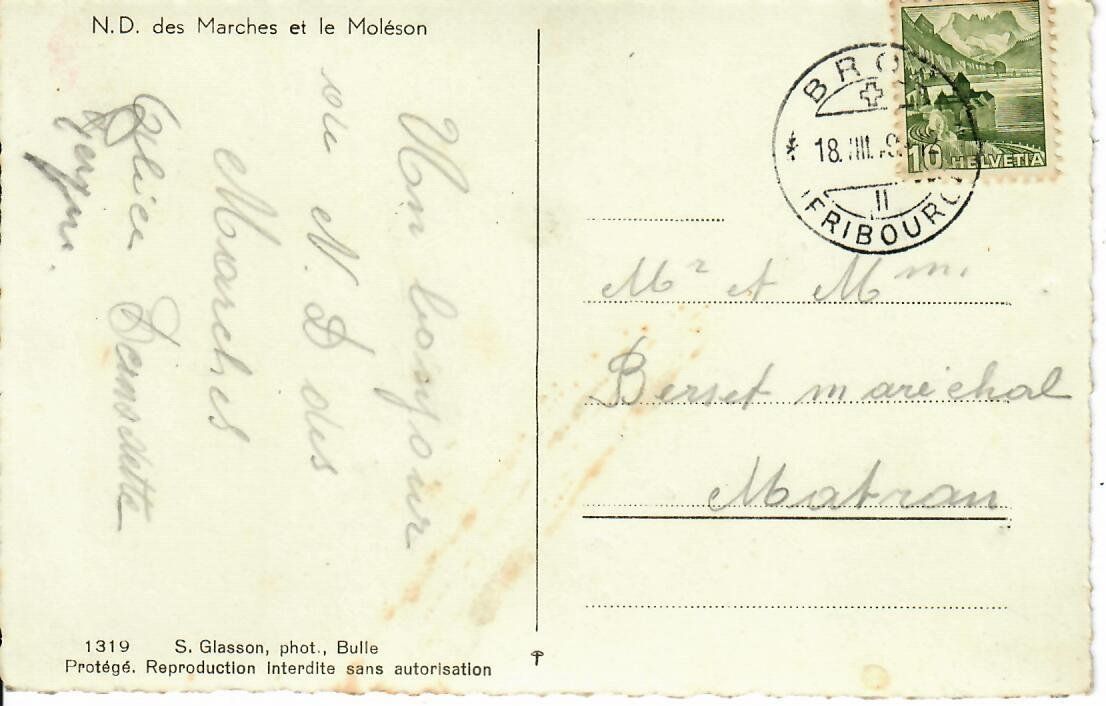 Ansichtskarten: N.D. des Marches et le Moléson – Gebraucht aus Hochdorf von Ziegel-16 1