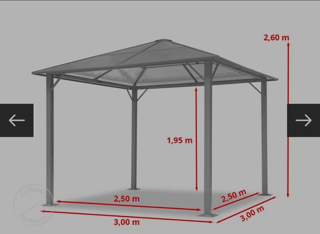 Tentes & Pavillons: Pavillon 3x3m mit Dach und Vorhängen – D'occasion à Windlach par lanuj 3