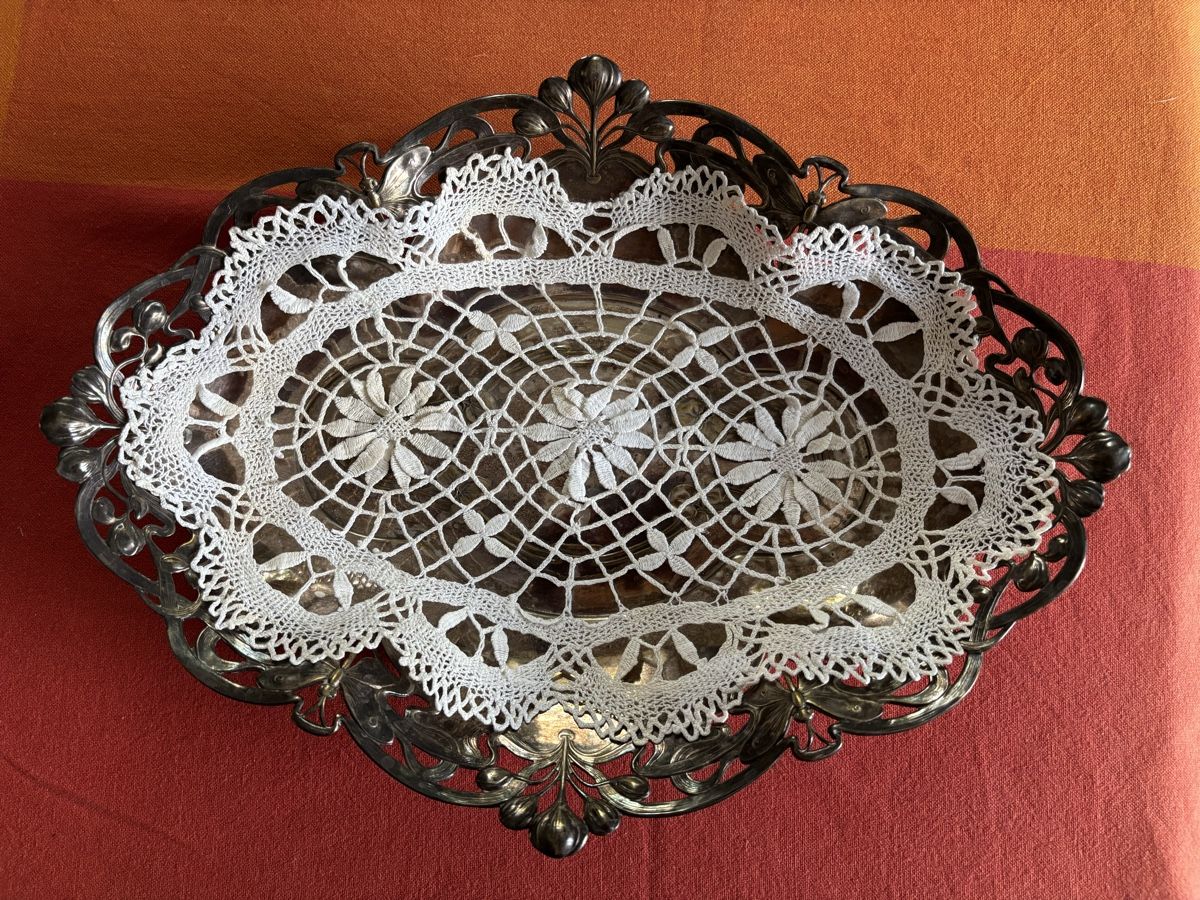 Servierplatten: Versilberte Jugendstil Schale ca. 1900 – Gebraucht aus Winterthur von umu_t9qd 3