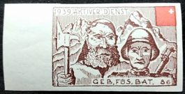 Soldatenmarke 2.WK, Geb Füs Bat 86, geschn, Wi Inf 471-2