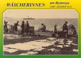 Wäscherinnen am Bodensee anno dazumal 1929 (REPRO)