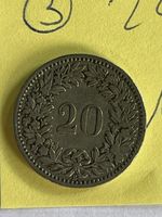20 Rappen Münze 1884 - Schweiz