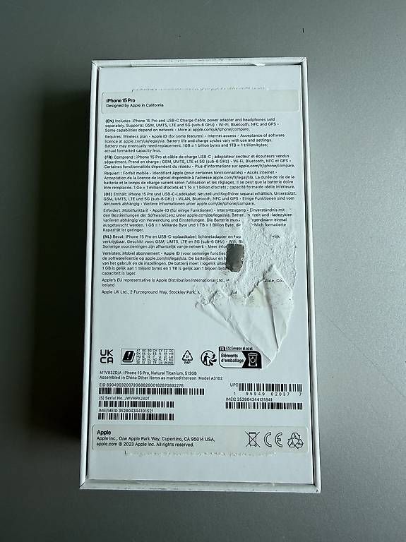 Telefoni cellulari / Smartphones: Apple iPhone 15 Pro Originalverpackung  nur Schachtel – Usato da Diepoldsau venduto da Joscharius 2