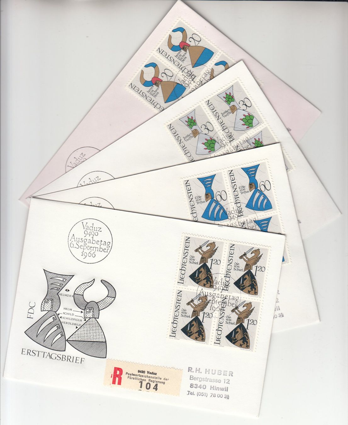 Tutti i francobolli: LBK 400 - 403 im 4er-Block FDC – Usato da Bürglen TG venduto da StampGraf