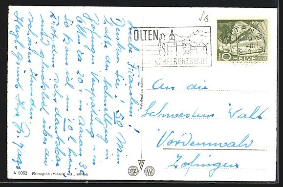 Cartoline postali: Olten, Gaststätte Sälischlössli mit O – Usato da Berlin venduto da bartko-reher 1