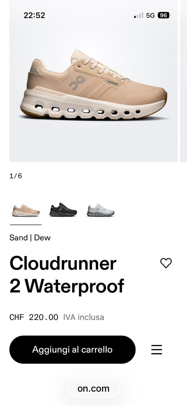 On Scarpe da donna: ON Cloudrunner 2 Waterproof Grösse 37.5 – Nuovo e nell'imballaggio originale da Minusio venduto da Spybotic 1