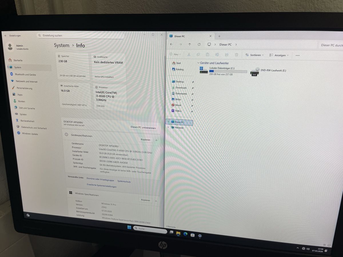 Hewlett Packard PC: HP EliteDesk 800 G4 SFF – Nuovo (secondo la descrizione) da Abtwil sg venduto da Kueng.MultiOutlet 2