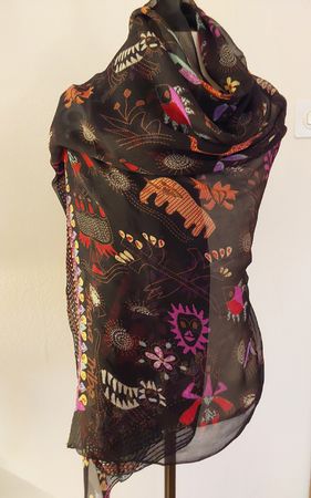 Schal Foulard Seide Shava Tribe neu