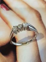 750 Weissgold + 3 Diamanten