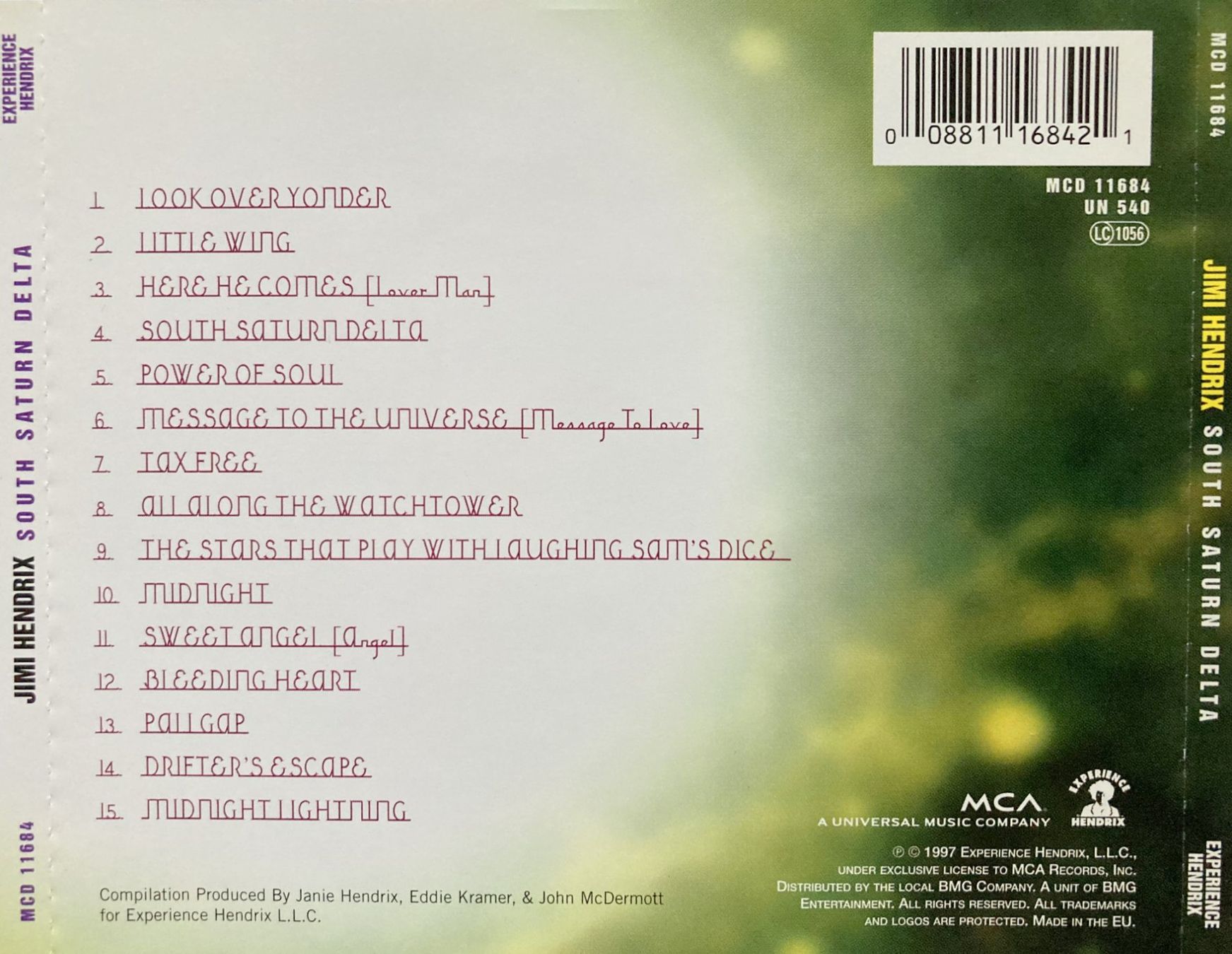 CD: JIMI HENDRIX - SOUTH SATURN DELTA – Usato da Bottens venduto da hotter-than-hell 2