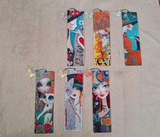 Marques-pages femmes et chats en diamond painting neufs/Diam