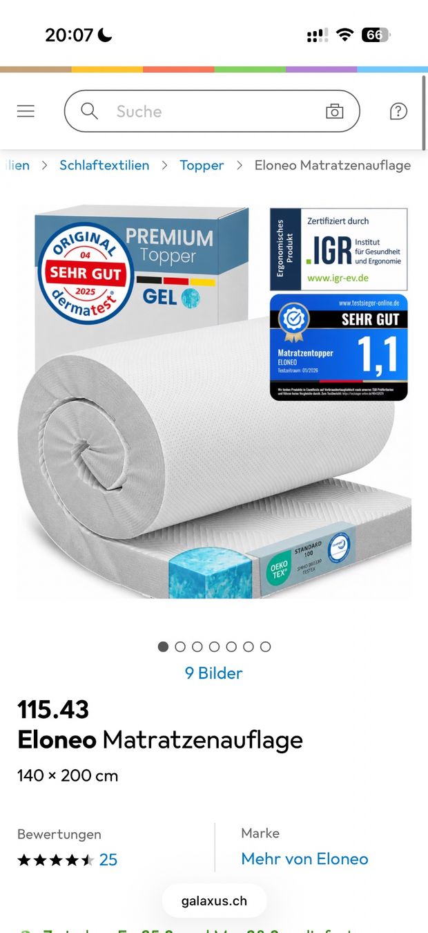Matratzen: Matratzenauflage neu – Neu und originalverpackt aus Kreuzlingen von MB-