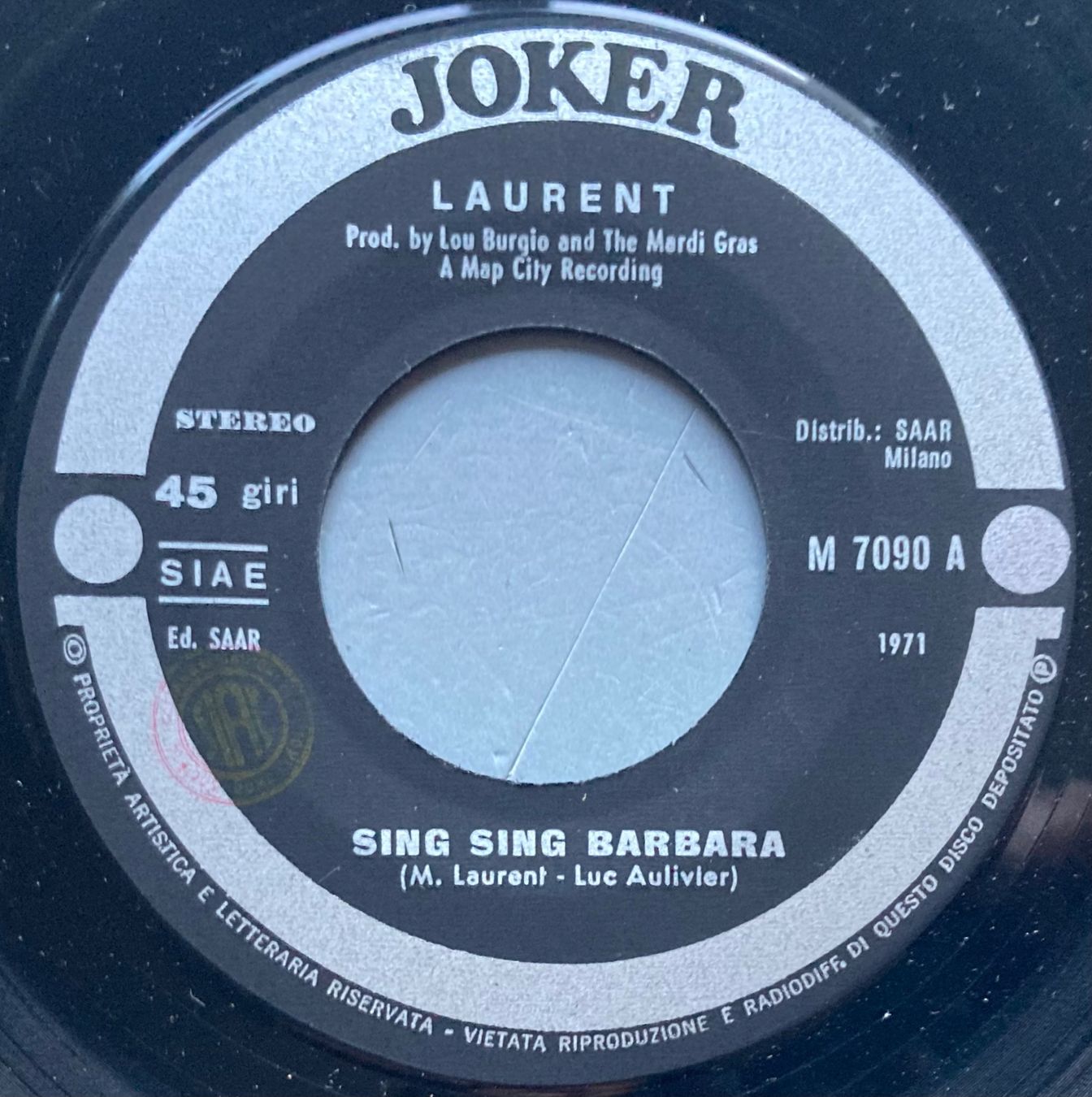 Dischi in vinile: MICHEL LAURENT - SING SING BARBARA – Usato da Poliez-Pittet venduto da Newtown-Records 2