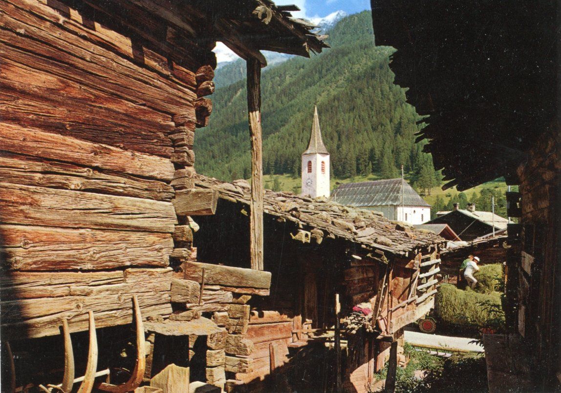 Cartoline postali: Kippel  VS  im Lötschental  -  Dorfpartie – Usato da Brig venduto da Valcards54