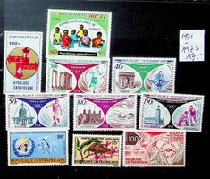 CENTRAFRIQUE TIMBRES NEUFS 1971-73 COTE 13 EUROS /U529