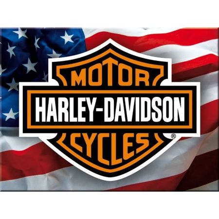 Harley Davidson USA Logo Magnet 8x6cm