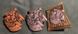 3 seltene Basler Fasnachtsplaketten 1994, Unikat! Rarität