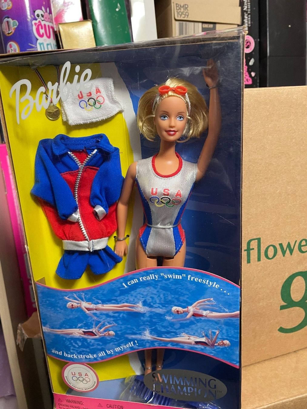 Bambole: BARBIE SWIMM CHAMIPON SCHWIMMT – Nuovo e nell'imballaggio originale da Zürich venduto da venusandmars 2