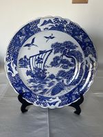 Vintage Teller /Schale, Blau-Weiss, asiatisches Motiv