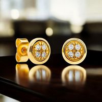 0.03 Ct Diamant Ohrstecker gelbgold