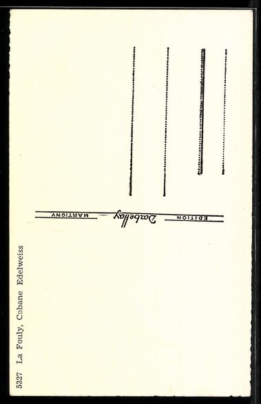 Cartoline postali: AK La Fouly, Cabane Edelweiss – Usato da Berlin venduto da bartko-reher 1