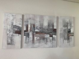 Modernes dreiteiliges Bild auf Leinwand