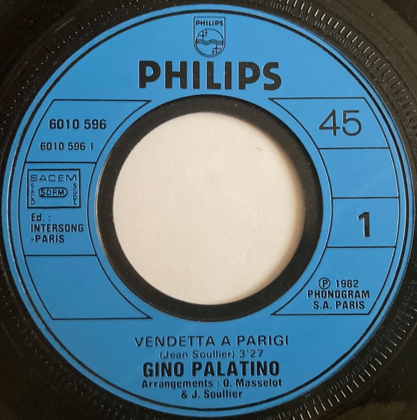 Dischi in vinile: GINO PALATINO - VENDETTA A PARIGI – Usato da Poliez-Pittet venduto da Newtown-Records 2