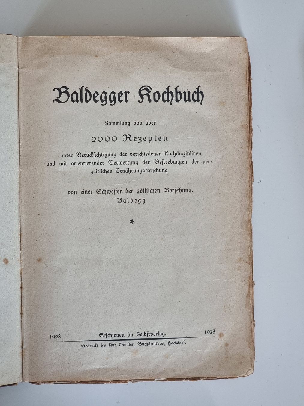 Libri: Baldegger Kochbuch, 1928, 2000 Rezepte – Usato da Luzern venduto da Liliana2013 2