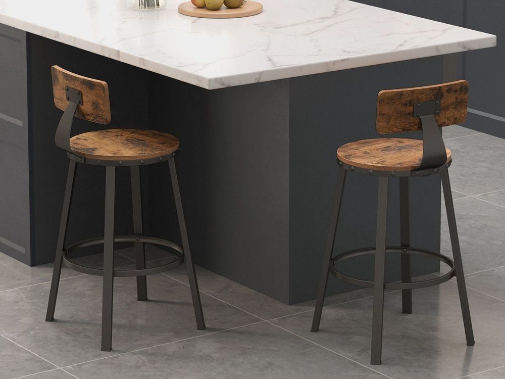 Hocker: Barhocker 2er Set mit Metallgestell Sitzhöhe 63cm NORVALE – Neu und originalverpackt aus Lachen SZ von MAMORU-MOEBEL 1