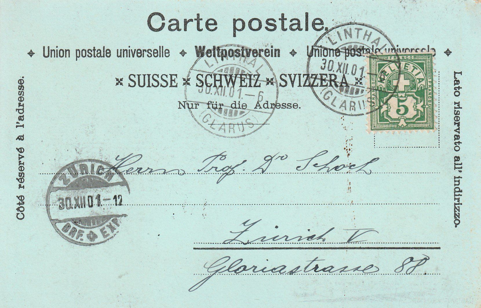 Cartes postales: Lintthal Litho – D'occasion à Rorschacherberg par fratovi2 1