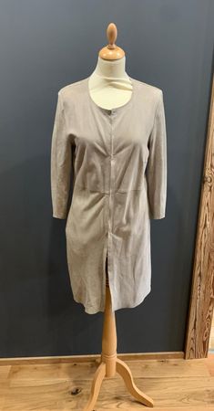 Peserico Leder-Mantel mit 3/4-Ärmeln – Grösse 38
