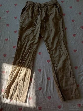 Luftige Leinen/Baumwolle hose