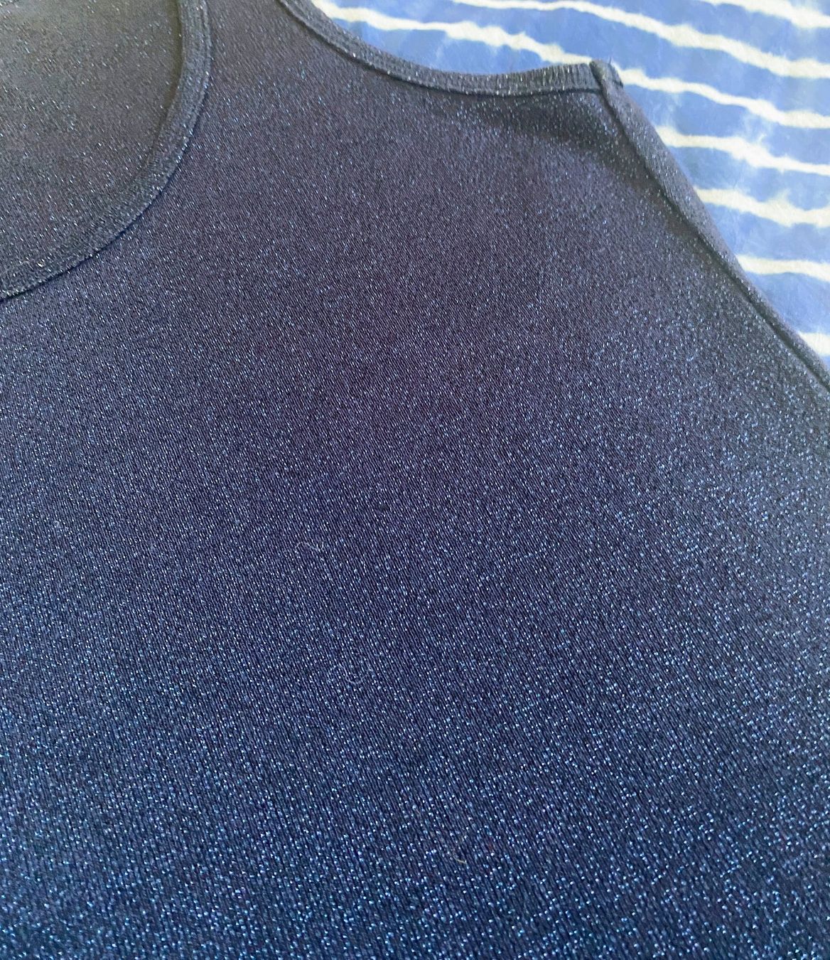 Morgan Top: MORGAN Glitzer Shirt navy 34 36 – Usato da Allschwil venduto da Rosenfee 2