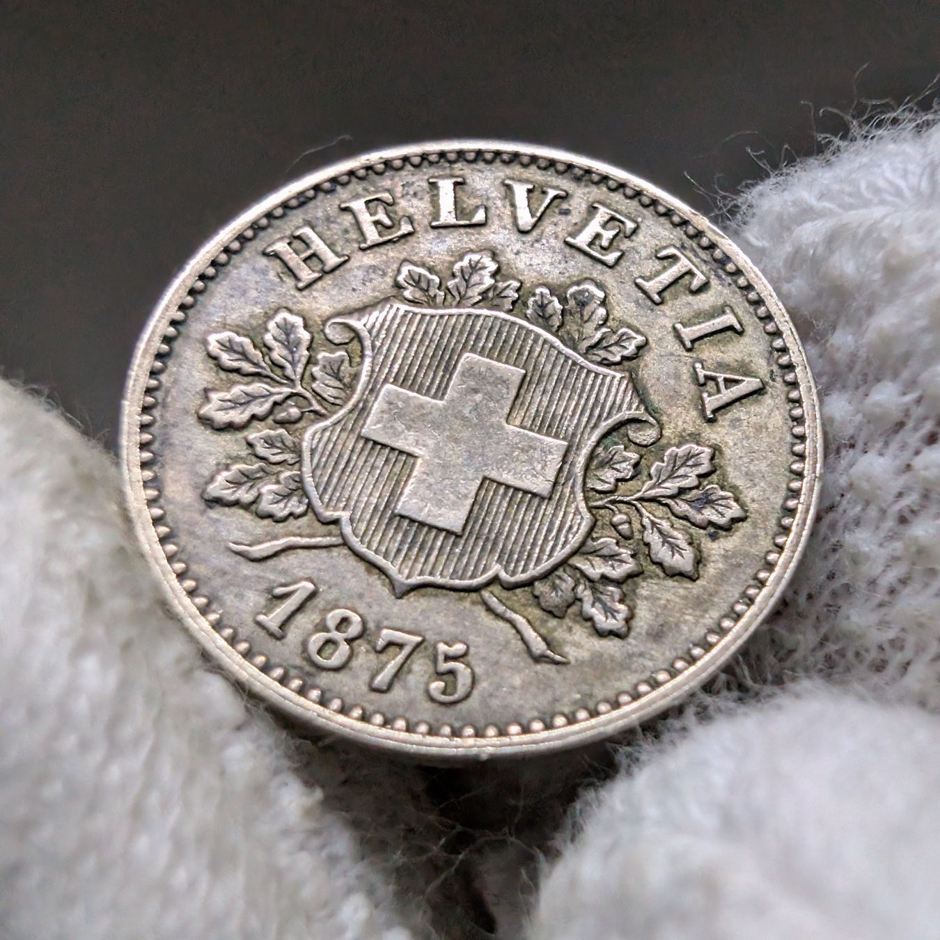 Tutti le monete: 10 Rappen 1875 unz, Kat. 1500.-, key date – Usato da Köniz venduto da SwissCoinCollector 2