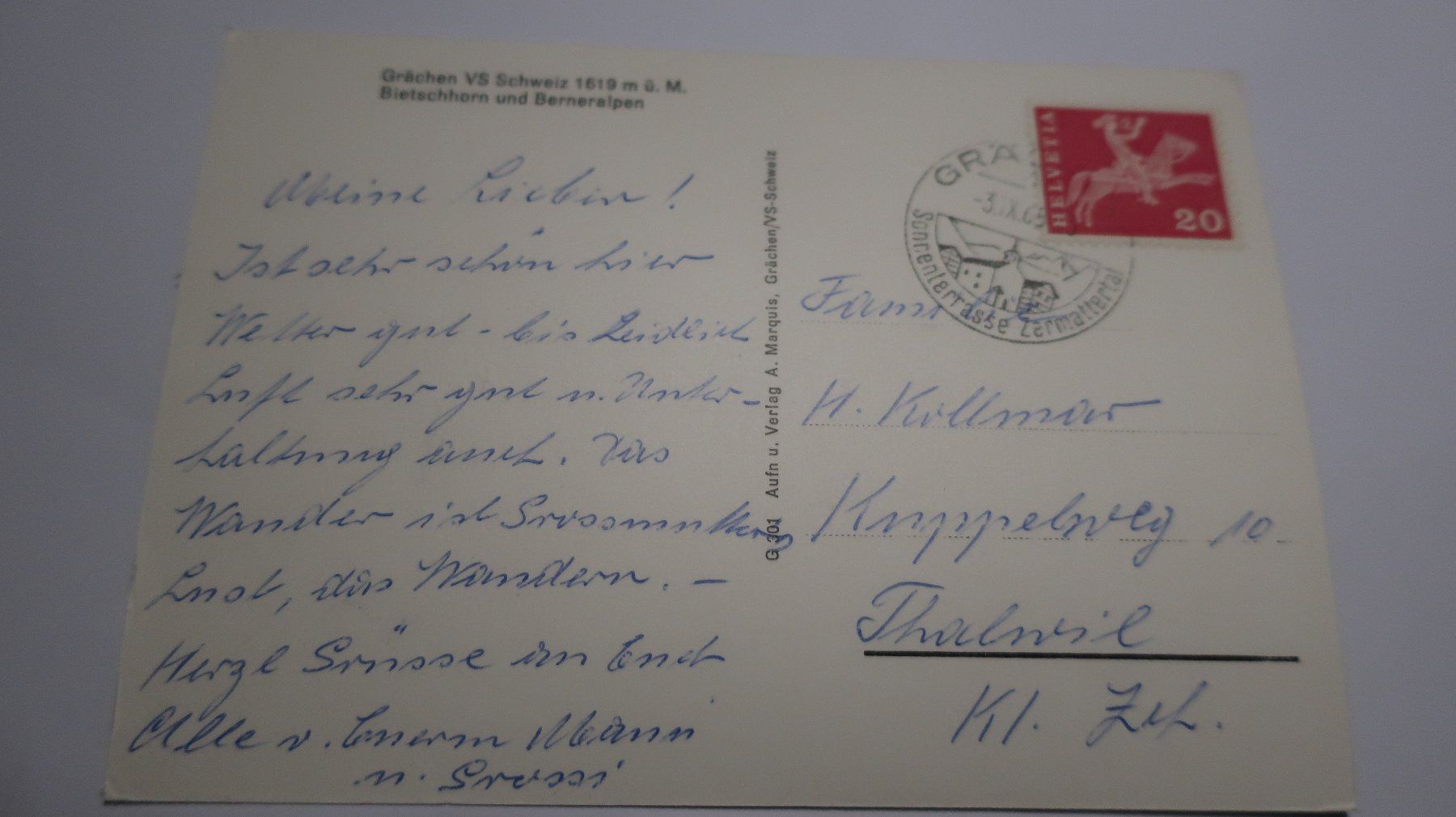 Cartoline postali: Grächen VS 1968 – Difettoso da Cormoret venduto da Pascalll2001 4