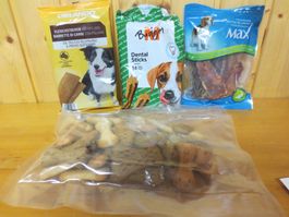 4x verschiedene Snacks für Hunde