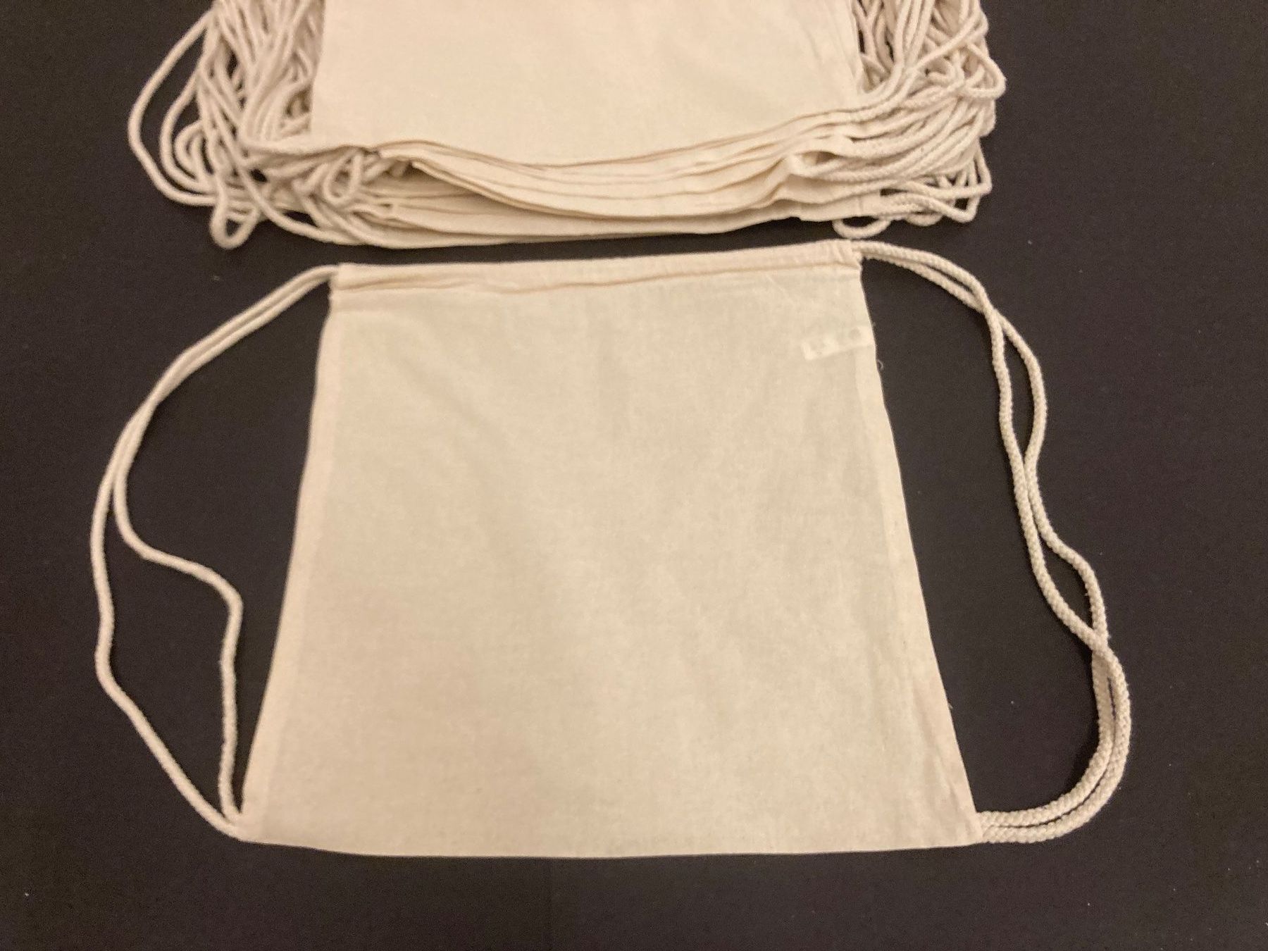 Rückentaschen/ Beutel aus 100% Baumwolle, 25 Stück, natur (Neu und ...