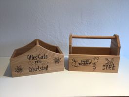 2x Eichen Geschenkkisten