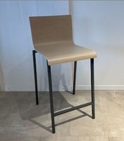 Barhocker KUADRA von Pedrali Stahl / Eichensitz Höhe 65cm
