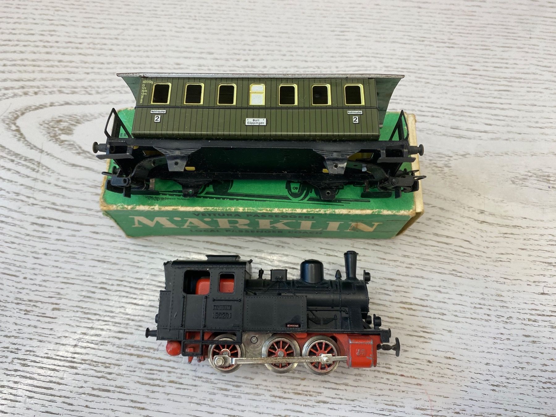 Märklin Modellini di ferrovie: Märklin 3029 Dampfzug – Difettoso da Lupsingen venduto da New-Haven