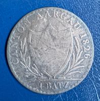Kantonsmünze Aargau 1 Batzen 1826, Perlkreis!