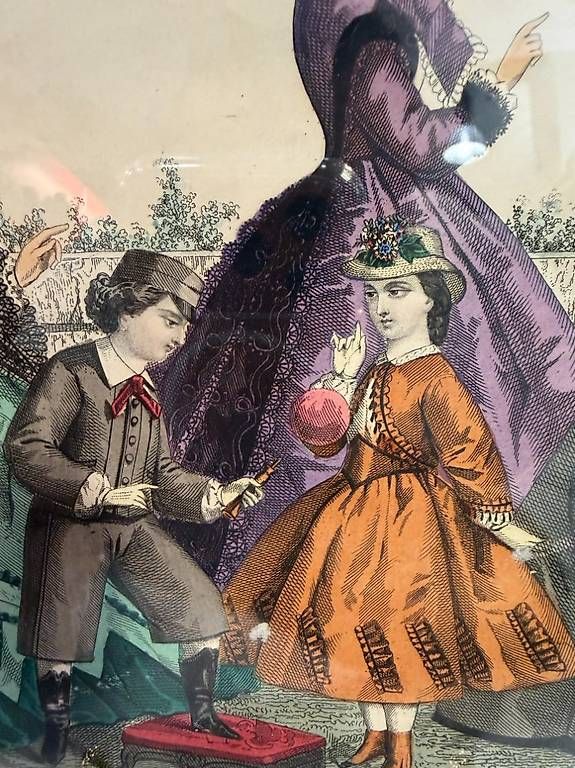 Grafica & Litografie: Original Mode-Stich "Allgemeine Modenzeitung" von 1864 – Usato da Obernau venduto da Arche_Noah_Brocki 6