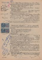 FRANKREICH - seltene Fiskalmarken auf Dokument